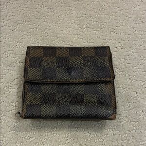 Louis Vuitton Portefeuille Elise trifold wallet in Damier Ebene canvas👝